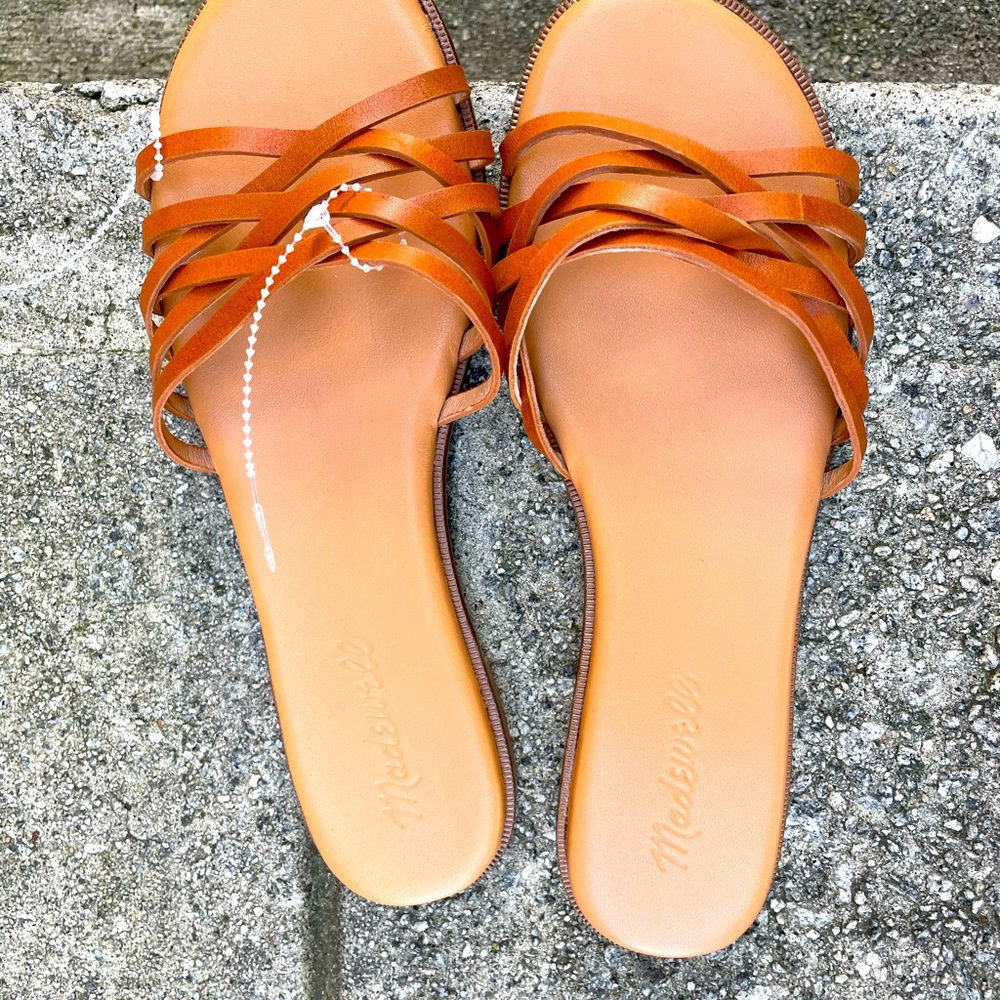 Women’s Madewell brown strap sandal, size 6 NEW